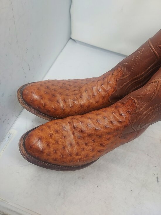 Tecovas MENS Wyatt Pecan Ostrich Cowboy Boot main image 4